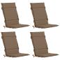 Preview: Hochlehner-Auflage GEMERT 4 stk. 100 % Polyester Taupe