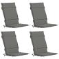 Preview: Hochlehner-Auflage GEMERT 4 stk. 100 % Polyester Grau