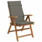 Preview: Hochlehner-Auflage GEMERT 4 stk. 100 % Polyester Grau