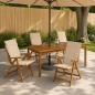 Preview: ARDEBO.de - Hochlehner-Auflage GEMERT 6 stk. 100 % Polyester Creme