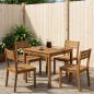 Preview: ARDEBO.de - Gartentisch LAREN Natur 70 x 68,5 x 75 cm Massivholz Akazie