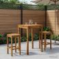 Preview: ARDEBO.de - Gartenbar-Tisch Natur 70 x 68,5 x 105 cm Massivholz Akazie