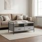 Preview: ARDEBO.de - Couchtisch Sonoma-Grau 99,5 x 49 x 46 cm Holzwerkstoff
