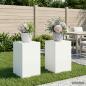 Preview: ARDEBO.de - Pflanzenständer 2 pcs Weiß 40 x 40 x 60 cm Stahl