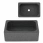 Preview: ARDEBO.de - Waschbecken 45x30x15 cm Flussstein Schwarz
