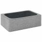 Preview: Waschbecken 45x30x15 cm Flussstein Schwarz