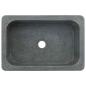 Preview: Waschbecken 45x30x15 cm Flussstein Schwarz