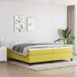 Preview: ARDEBO.de - Boxspringbettgestell Grün 200x200 cm Stoff