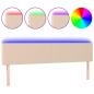 Preview: LED Kopfteil Cappuccino-Braun 160x5x78/88 cm Kunstleder