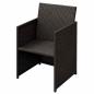 Preview: Gartenstühle 3 stk. Braun Poly Rattan