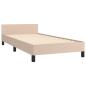 Preview: Bettgestell mit Kopfteil Cappuccino-Braun 80x200 cm Kunstleder