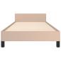 Preview: Bettgestell mit Kopfteil Cappuccino-Braun 80x200 cm Kunstleder
