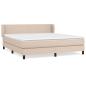 Preview: Boxspringbett Matratze Cappuccino-Braun 160x200 cm Kunstleder