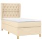 Preview: Boxspringbett mit Matratze Creme 80x200 cm Stoff