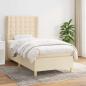 Preview: ARDEBO.de - Boxspringbett mit Matratze Creme 80x200 cm Stoff