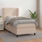 Preview: ARDEBO.de - Boxspringbett mit Matratze Cappuccino-Braun 80x200cm Kunstleder