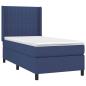 Preview: Boxspringbett mit Matratze Blau 100x200 cm Stoff