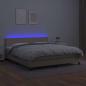 Preview: Boxspringbett mit Matratze & LED Cappuccino-Braun 160x200cm
