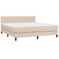 Preview: Boxspringbett mit Matratze & LED Cappuccino-Braun 160x200cm