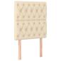 Preview: Boxspringbett mit Matratze Creme 80x200 cm Stoff