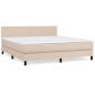 Preview: Boxspringbett Matratze Cappuccino-Braun 160x200 cm Kunstleder