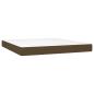 Preview: Boxspringbett mit Matratze Dunkelbraun 180x200 cm Stoff