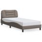 Preview: Bettgestell ohne Matratze "Hvar" Taupe 80x200 cm Stoff