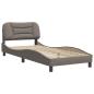 Preview: Bettgestell ohne Matratze "Hvar" Taupe 80x200 cm Stoff