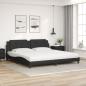 Preview: Bett mit Matratze Zadar Schwarz 200x200 cm Kunstleder