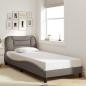 Preview: Bettgestell mit LED ohne Matratze "Hvar" Taupe 80x200 cm Stoff
