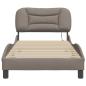 Preview: Bettgestell mit LED ohne Matratze "Hvar" Taupe 80x200 cm Stoff