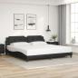 Preview: Bettgestell mit LED ohne Matratze "Zadar" Schwarz 200x200 cm