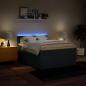 Preview: Boxspringbett mit Matratze Blau 140x190 cm Stoff