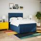 Preview: Boxspringbett mit Matratze Blau 140x190 cm Stoff