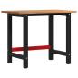 Preview: Werkbank Hellbraun 100x60x81,5 cm Massivholz Eiche