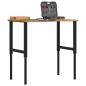 Preview: ARDEBO.de - Werkbank Hellbraun 100x60x(71,5-98) cm Massivholz Eiche