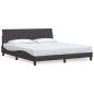 Preview: Bettgestell ohne Matratze "Hanko" Dunkelbraun 180x200 cm Stoff
