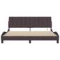 Preview: Bettgestell ohne Matratze "Hanko" Dunkelbraun 180x200 cm Stoff