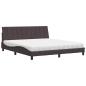 Preview: Bett mit Matratze "Hanko" Dunkelbraun 180x200 cm Stoff