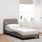 Preview: ARDEBO.de - Bettgestell ohne Matratze Taupe 80x200 cm Stoff