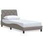 Preview: Bettgestell ohne Matratze Taupe 80x200 cm Stoff