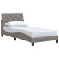 Preview: Bettgestell ohne Matratze Taupe 80x200 cm Stoff