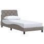 Preview: Bettgestell ohne Matratze Taupe 90x190 cm Stoff