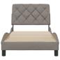 Preview: Bettgestell ohne Matratze Taupe 90x190 cm Stoff