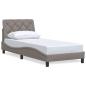 Preview: Bettgestell ohne Matratze Taupe 90x200 cm Stoff