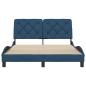 Preview: Bettgestell ohne Matratze Blau 120x200 cm Stoff