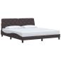 Preview: Bettgestell ohne Matratze Dunkelbraun 180x200 cm Stoff