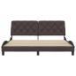 Preview: Bettgestell ohne Matratze Dunkelbraun 180x200 cm Stoff