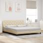 Preview: ARDEBO.de - Bettgestell ohne Matratze Creme 180x200 cm Stoff