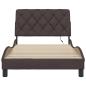 Preview: Bettgestell mit LED ohne Matratze Dunkelbraun 100x200 cm Stoff